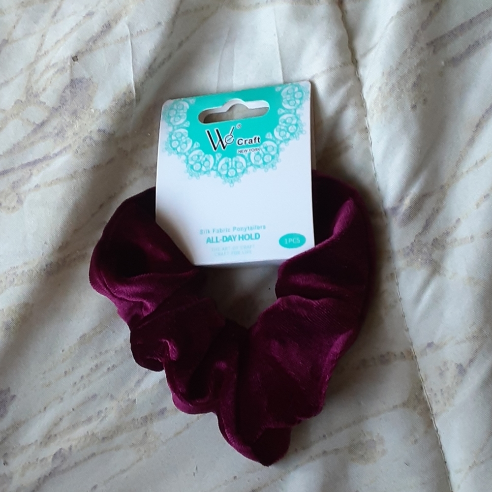 Hot pink scrunchie